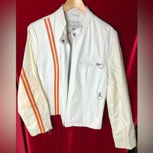 White leather jacket